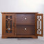 3-Door Oak Glass Display Sideboard-1929016305