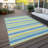 Kinslee Washable Striped Indoor / Outdoor Rug-1737556459