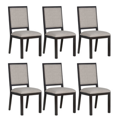Fabric Upholstered Side Chair Soild Wood Dining Chair