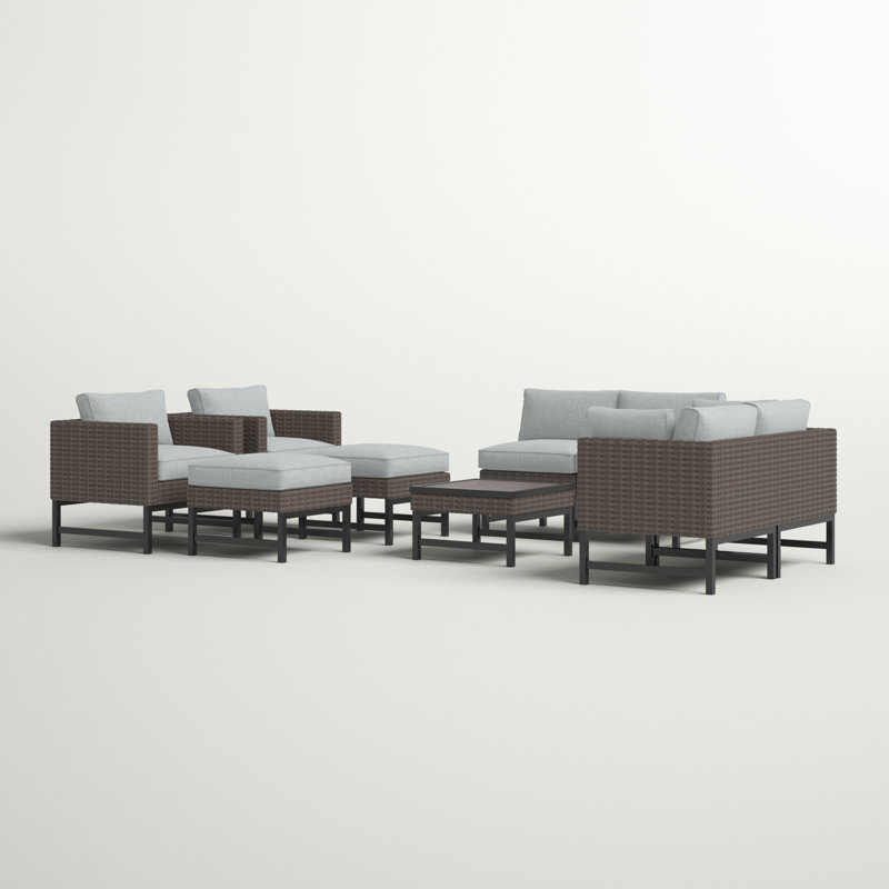 Hesse 6 - Person Patio Conversation Set with Cushions
