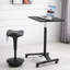 Tabouret relevable, pivotant à 360 °, hauteur réglable, siège en selle, balance inclinable, gris pour tabouret de jeu actif avec rotation, équilibre du siège relaxant