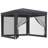 vidaXL Party Tent with 4 Mesh Sidewalls Anthracite 9.8'x13.1' HDPE-87951575-87951584
