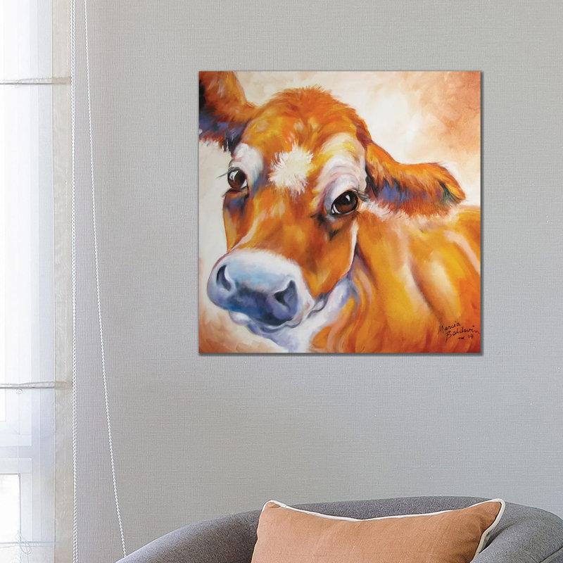 My Jersey Cow Commission 1 Piece Wrapped Canvas Painting, 66.04 cm H x 66.04 cm W x 1.91 cm D
