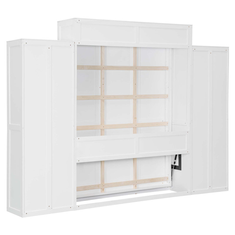 Lit escamotable Murphy avec placard, tiroirs et table, Double