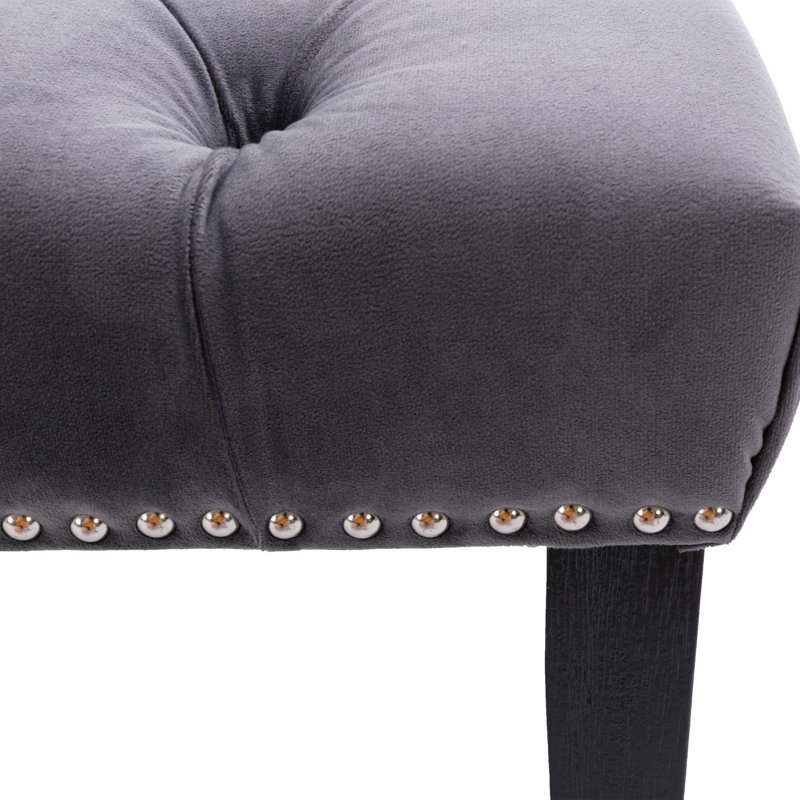 Banc rembourré Modern, Gris foncé