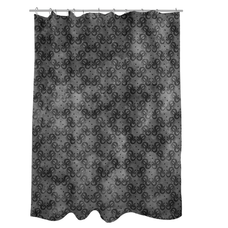 Rideau de douche simple serpents, Noir