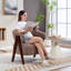 Fauteuil tub, chaise d'appoint en molleton Sherpa avec pieds en bois, brun clair-524113222-524113217