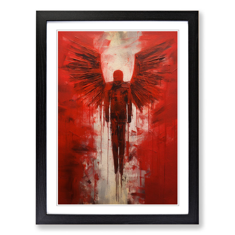 Single Picture Frame Print on Wood, Black Framed, 46cm H x 34cm W