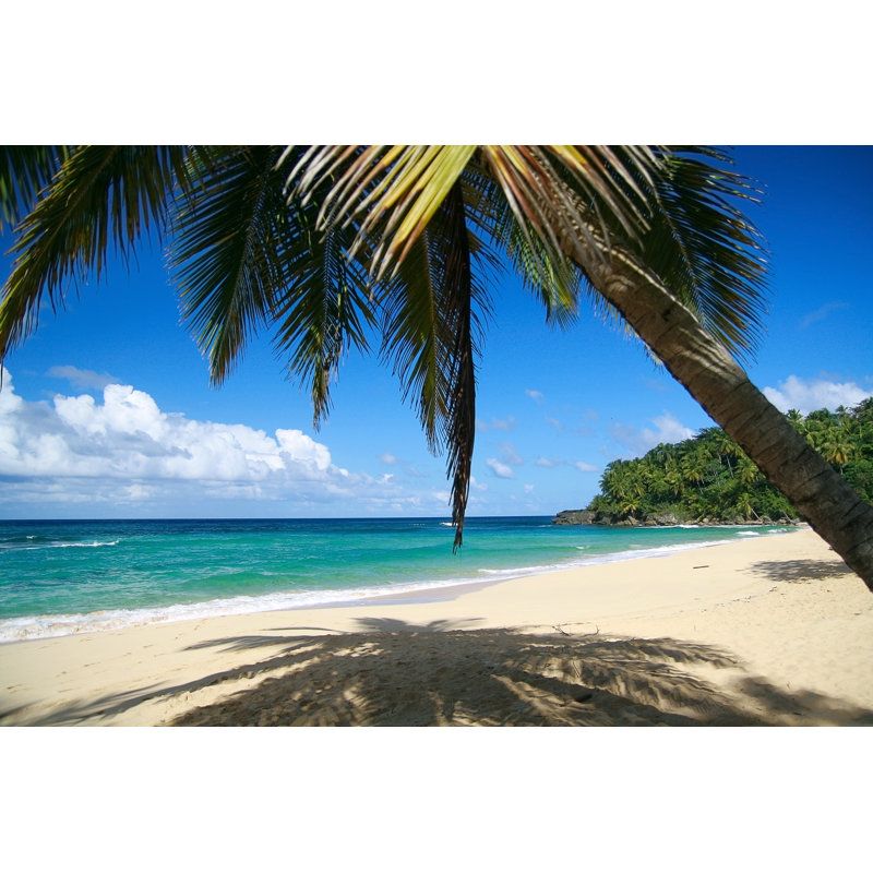 Caribbean Beach by Pashapixel - Wrapped Canvas Print, 30cm H x 46cm W