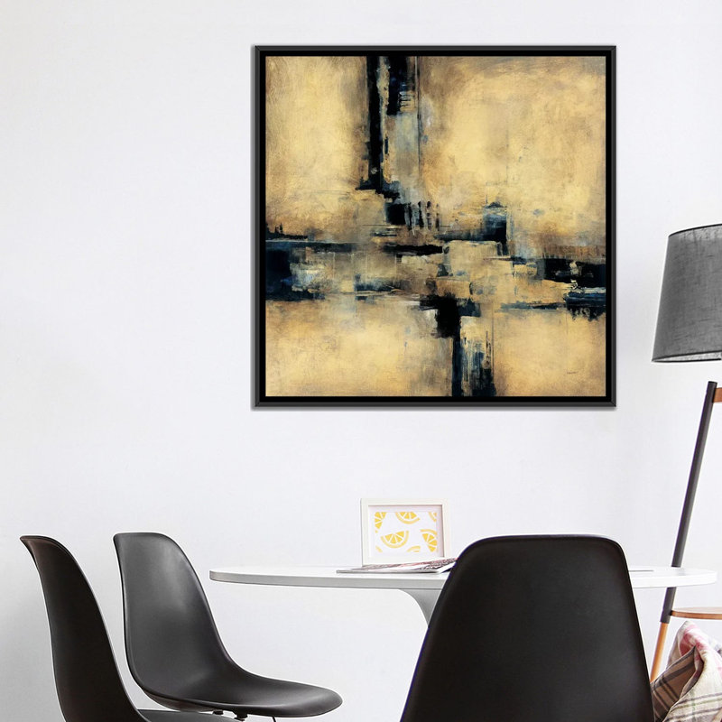 « trésors ii », impression sur toile, H 18 po x l 18 po x P 1,5 po, Toile avec cadre noir, Pas de tapis