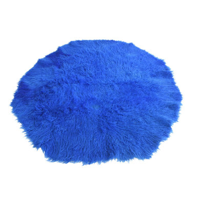 Tapis bleu Octagon Mosser