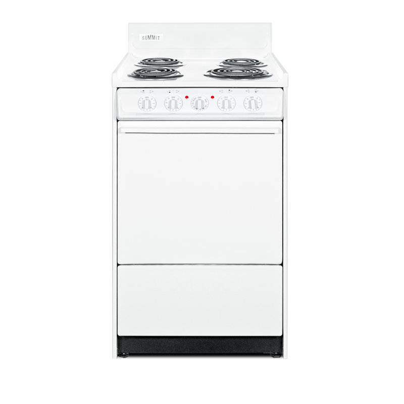 Summit Appliance 20" 2.46 Cubic Feet Electric Free Standing Range with Radiant Cooktop