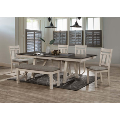 Ensemble de table de salle à manger extensible 6 pièces