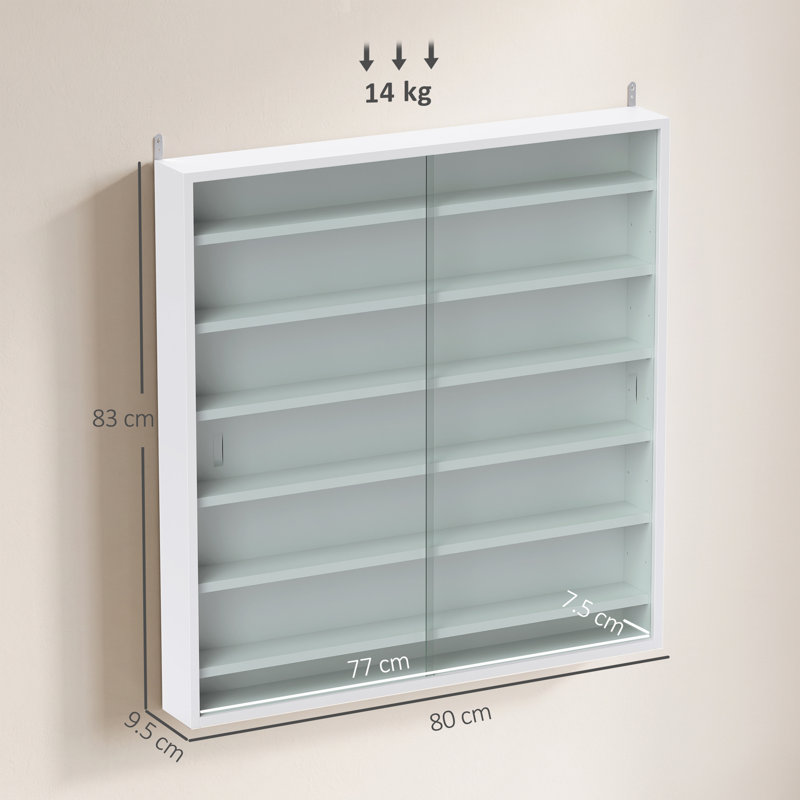 Glass 80 cm W Display Cabinet