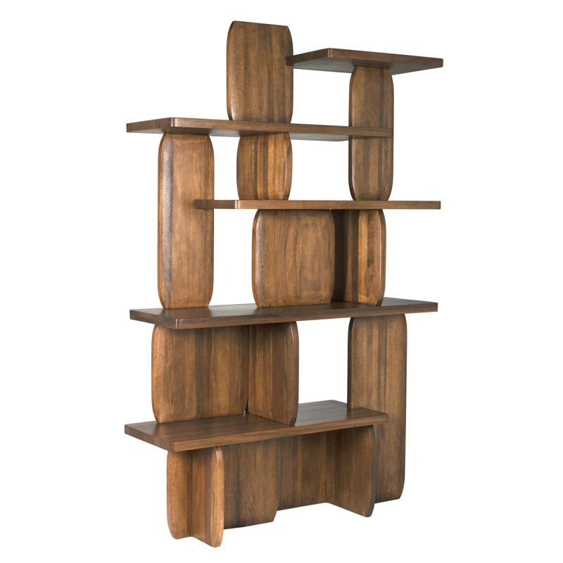 Kilimanjaro Solid Wood Geometric Bookcase