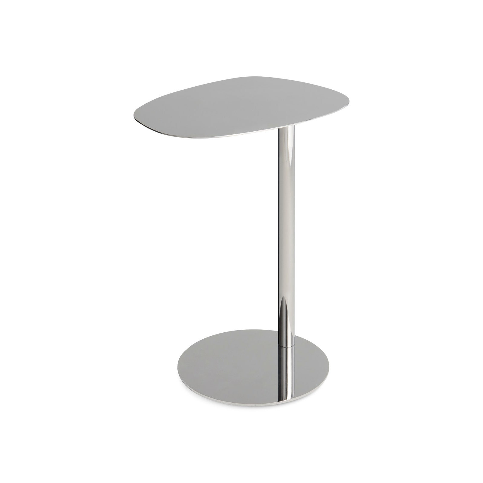 Swole Single End Table, 25" H x 20" W x 15" D, Polished Stainless
