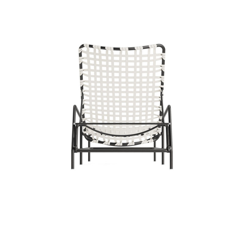 Kantan Outdoor Chaise Lounge, White Lite/Textured Pewter