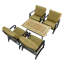 Hampton 120x66cm COFFEE Table with 4 WINDSOR DELUXE LOUNGE Chair