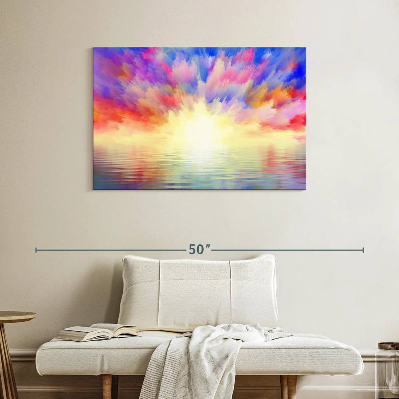 Alvord Ocean Sunrise Burst, H 26 po x l 39 po