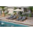 Solid Wood Outdoor Chaise Lounge Chair with 6-Position Adjustable Backrest