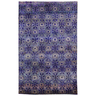 Purple Alchemy Contemporary Silk Runner - 2'11"" x 4'11""