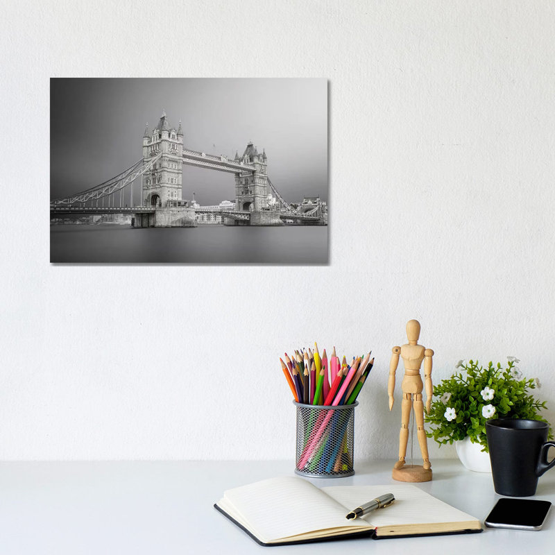 Tower Bridge - Wrapped Canvas Print, 20.32cm H x 30.48cm W x 1.9cm D