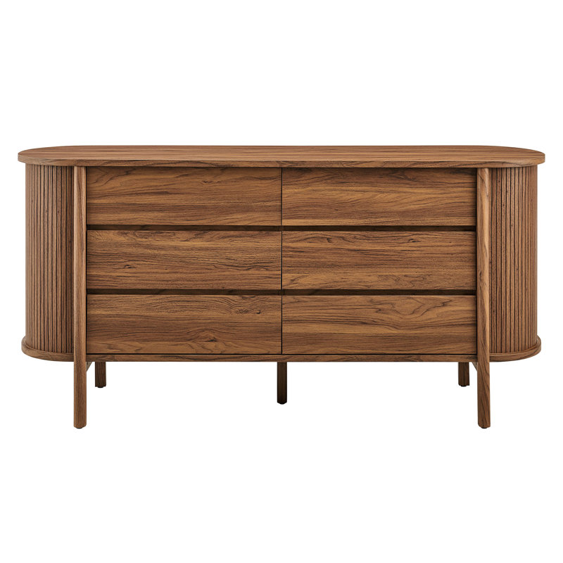 Commode 6 tiroirs Cadence, Noyer