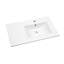 Lavabo de meuble-lavabo simple 32 po x 18 po, blanc, résistant aux taches, évier pratique rectangulaire blanc 18 po, 1 trou de robinet, moderne acide