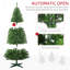 Arbre de Noël artificiel haut 6 pi avec 584 branches, 212 lumières DEL blanc chaud ou coloré, ouverture automatique-155184769