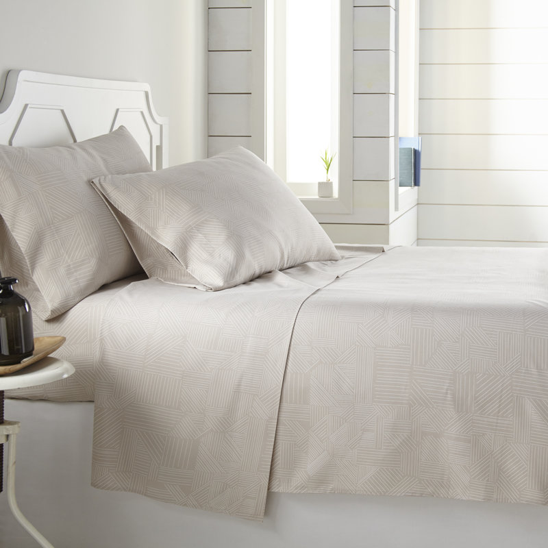 Ensemble de draps en microfibre Vilano Choice, Ensemble de draps pour très grand lit + drap-hous, Taupe