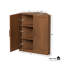 Armoire d'appoint de coin en noyer avec portes et rangement peu encombrant P 16 po x l 31 po x H 36 po-1962771673-1962771750