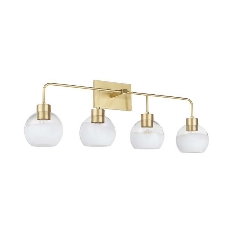 Éclairage pour meuble-lavabo 4 lumières Birdena, Antique Brass