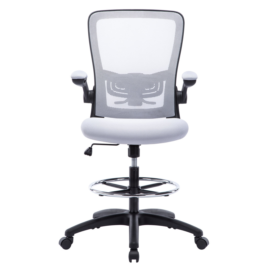 Kyzah Mesh Office Chair, Computer chair with wheels, home office chair with adjustable height Inbox Zero Upholstery 