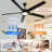 66 Inch Aluminium Blade Ceiling Fans With Lights And Remote
