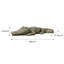 Statue de crocodile en béton de 42 po de long pour décoration de patio et de jardin