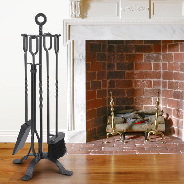 Darby Home Co Sundberg 5 Piece Iron Fireplace Tool Set | Wayfair