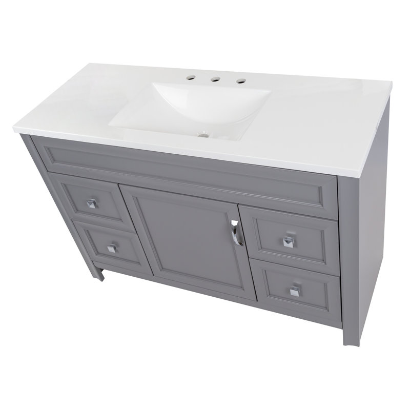 Meuble-lavabo simple avec plateau Nimay 48,5 po