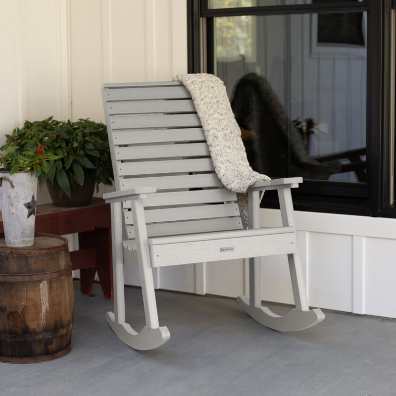 Chaise berçante en plastique Midwest, Gris havre