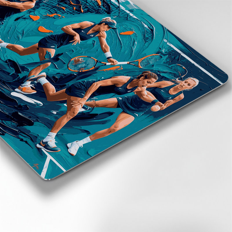 Art mural bleu sport, H 144 po x l 216 po x P 0,05 po
