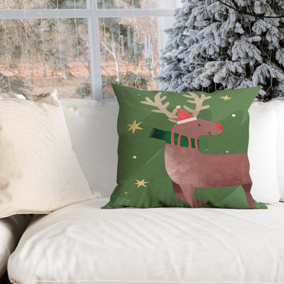 Outdoor Reversible Throw Pillow