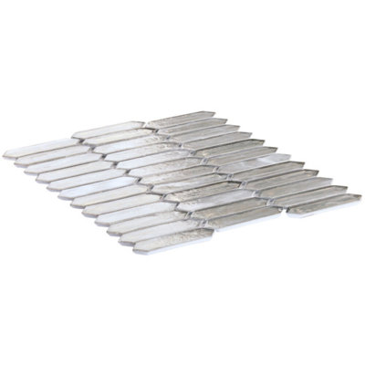 Komorebi Bonfire Red 1X3 Picket Polished Glass Mosaic Tile