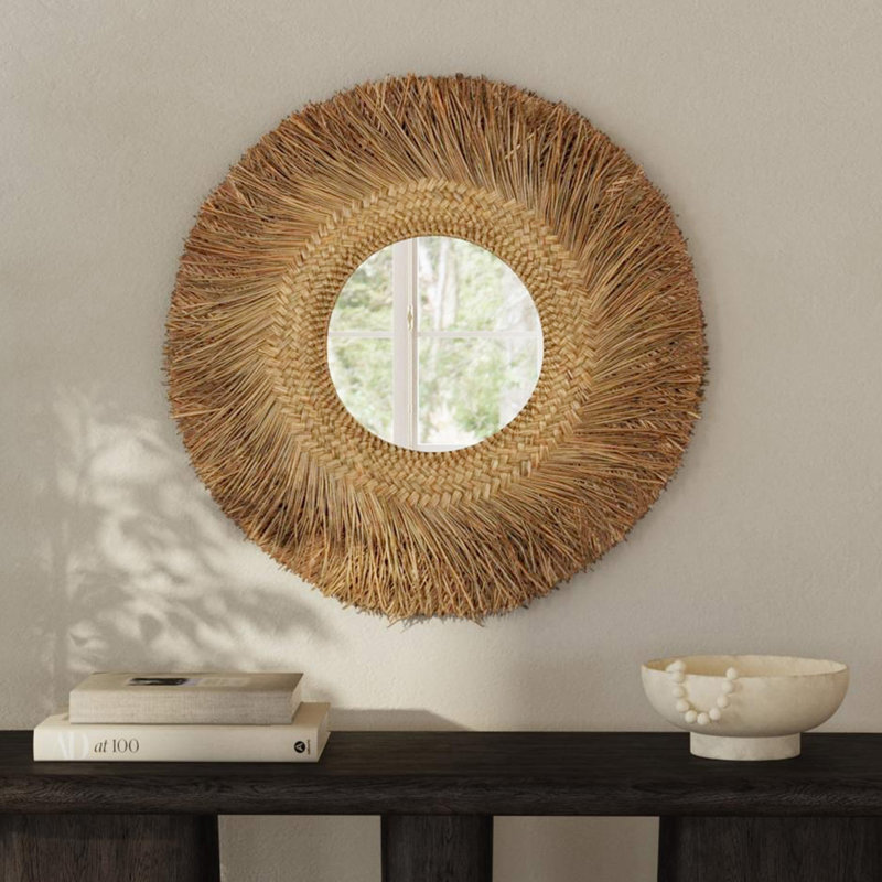 Miroir tressé en ruppie maritime, Naturel