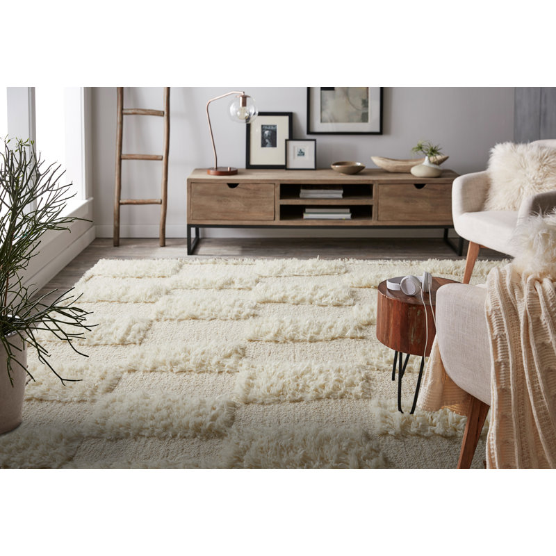 Ashby Transitional Geometric Area Rug, Rectangle 5'6" x 8'6", Ivory