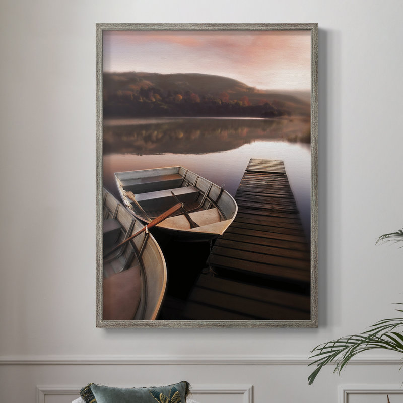 Rowboats at Framed Print - Solid Wood, 11" H x 9" W