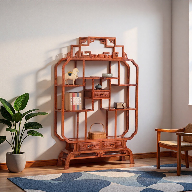 Bibliothèque chinoise de style rétro classique