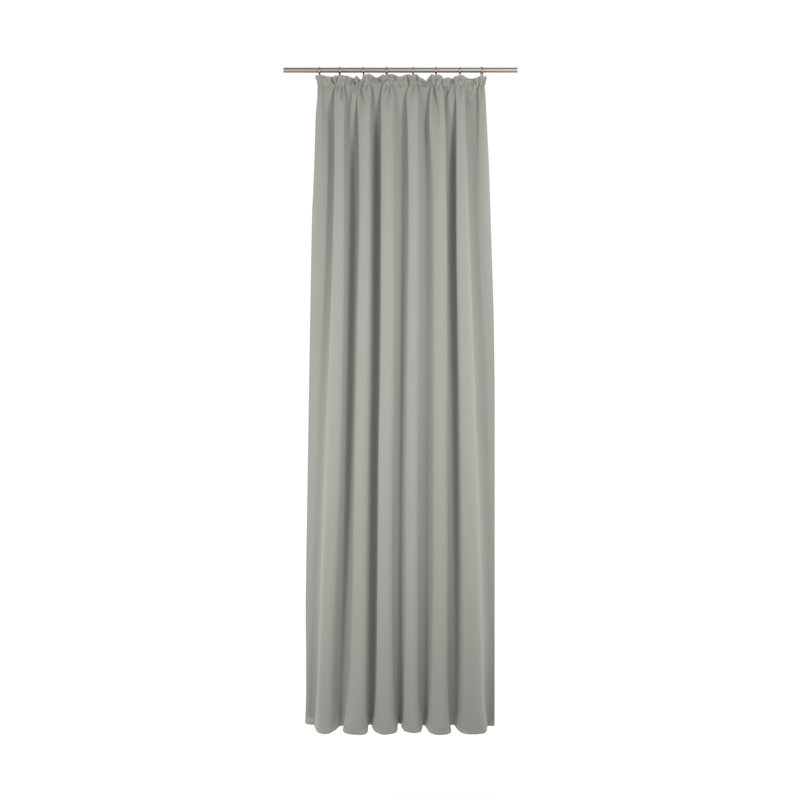 Kyrstan Pencil Pleat Room Darkening Thermal Single Curtain, Taupe, 132cm Width x 255cm Drop