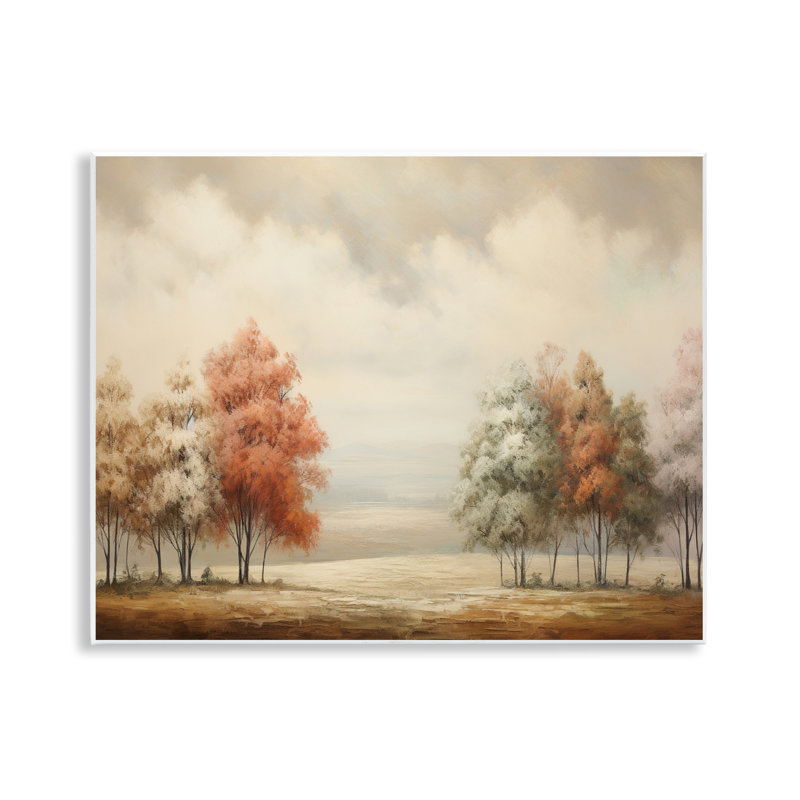 Plaque murale Mute Autumn Treeline, design par Franklyn Gregory
