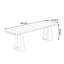 Bureau rectangulaire long en acier au carbone et bois de frêne noir-2138045401