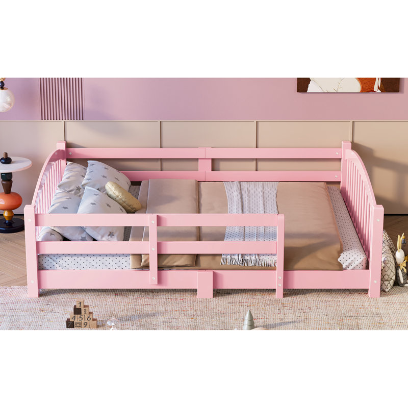 Bed, Floor Full Solid Wood Bed