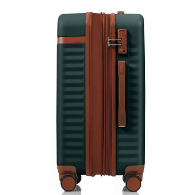 Ensemble de 3 valises de 20 pouces avec port USB, bagages à main certifiés à ouverture frontale, valise rigide en ABS avec roues pivotantes